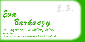 eva barkoczy business card